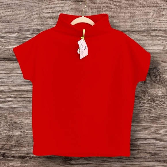 Dudley Stephens Bowery Mock Neck Top Paprika Vello Fleece XS NWT - Picture 6 of 7